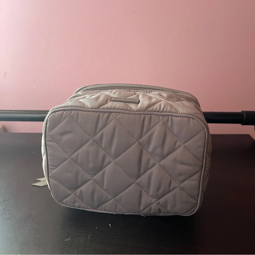 Vera Bradley Grey Quilted Cosmetic Travel Bag